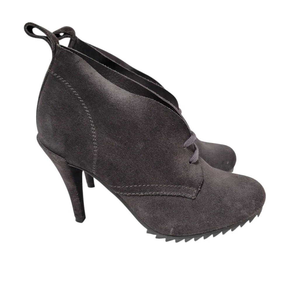 PEDRO GARCIA Yasu Gray Suede Lace-Up Chukka Bootie Size 35.5EU 5.5US